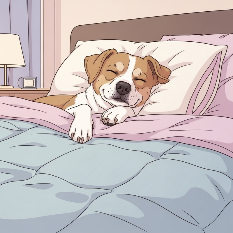 Peaceful Dog Nap on Cozy Bed | Serene Moment of Rest Peaceful Dog Nap on Cozy Bed | Serene Moment of Rest