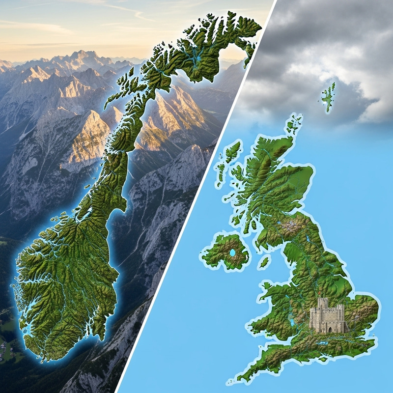 Stunning Norway and United Kingdom Geography Maps Stunning Norway and United Kingdom Geography Maps