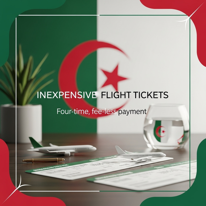 Luxury Plane Tickets to Algeria | Inspiring Flag Theme, 4x Payment, Low Fees