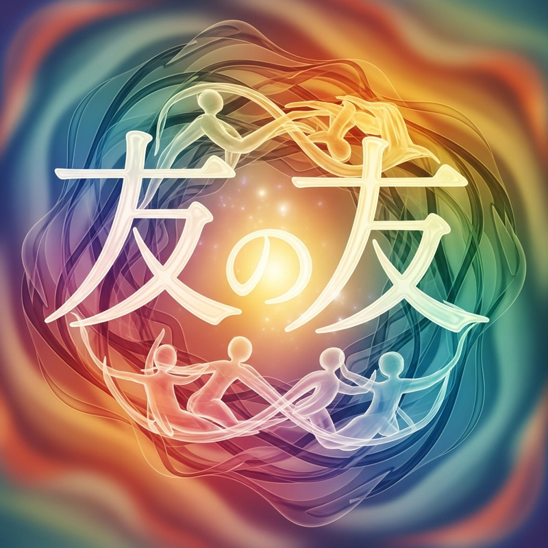 Abstract Art of Friendship: 友達 Interpretation