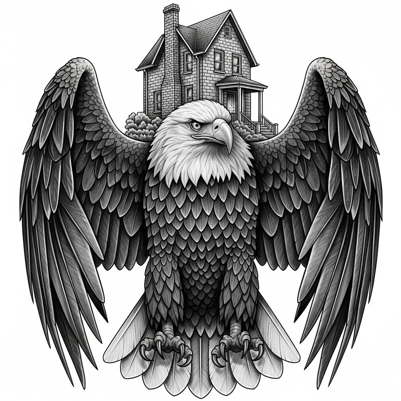 Eagle House Tattoo: Surreal & Sophisticated Design