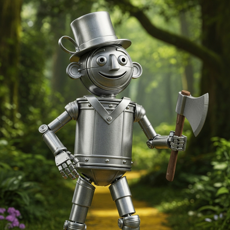 Tin Woodman from Wizard of Oz in Enchanted Forest Tin Woodman from Wizard of Oz in Enchanted Forest