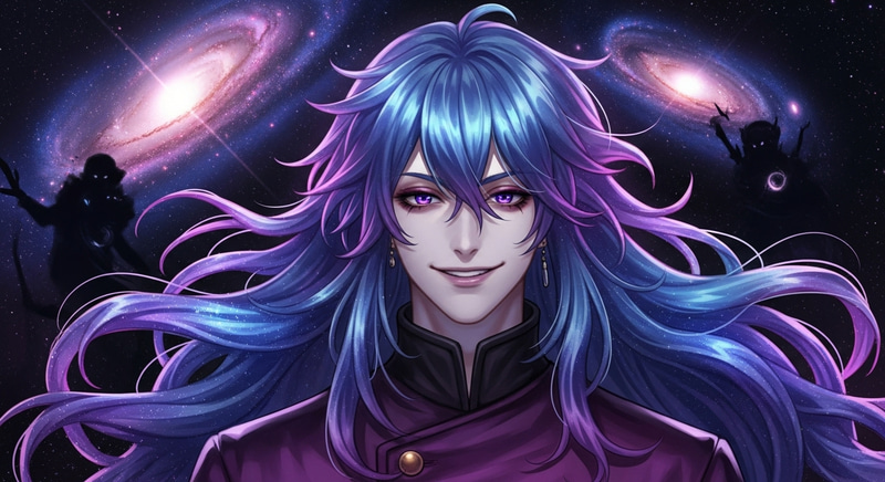 Cosmic Anti-Hero with Galaxy Hair | League of Legends Art Cosmic Anti-Hero with Galaxy Hair | League of Legends Art