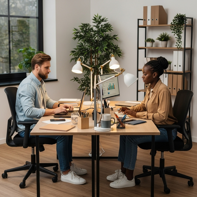 Cozy IT Specialist Workspace for Work-Life Balance Cozy IT Specialist Workspace for Work-Life Balance