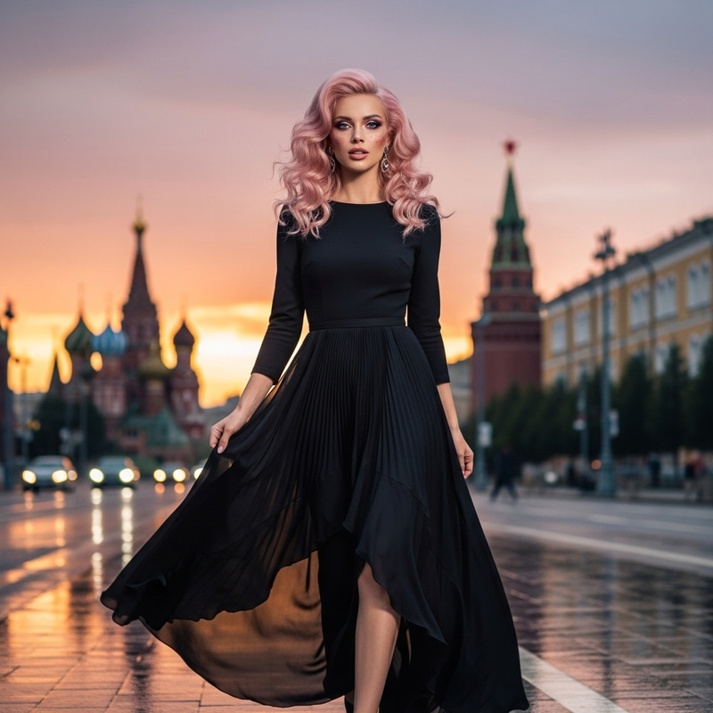 Stunning Russian Supermodel in Black Dress | Moscow Stunning Russian Supermodel in Black Dress | Moscow