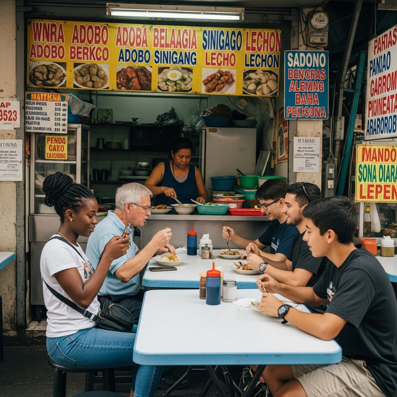 Filipino Eatery in Busy Street Market