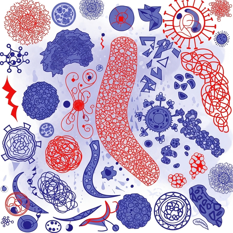 Abstract Endometriosis Representation Abstract Endometriosis Representation