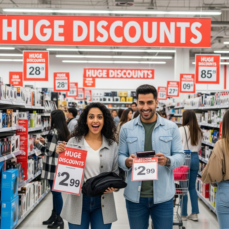 Huge Discounts at Busy Store | Exciting Deals & Bargain Hunters Huge Discounts at Busy Store | Exciting Deals & Bargain Hunters
