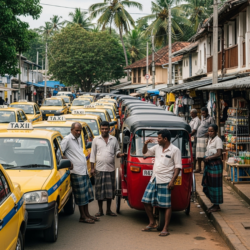 Taxi Hub in Weligama, Sri Lanka | Local Transport Spot Taxi Hub in Weligama, Sri Lanka | Local Transport Spot