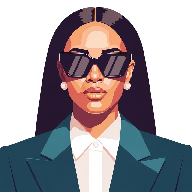 Modern Geometric Female Influencer Portrait in Three Colors | Captivating Aura Modern Geometric Female Influencer Portrait in Three Colors | Captivating Aura