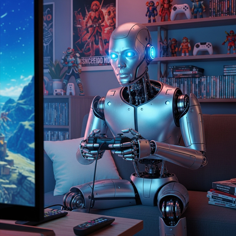 Futuristic Android Gaming | Deep Concentration & Retro Decor Futuristic Android Gaming | Deep Concentration & Retro Decor