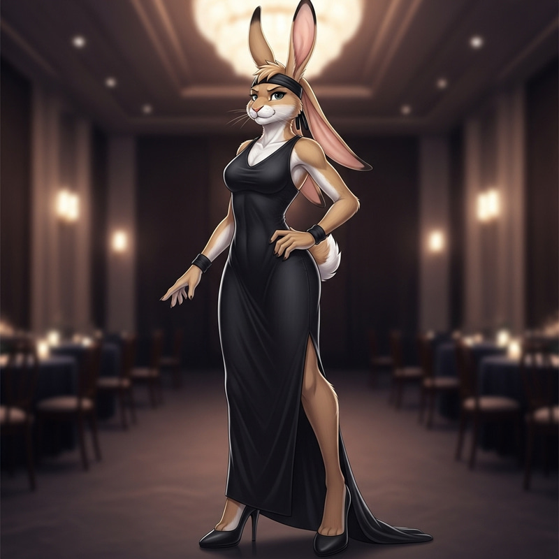 Lola Bunny in Black Gala Gown & Heels Lola Bunny in Black Gala Gown & Heels