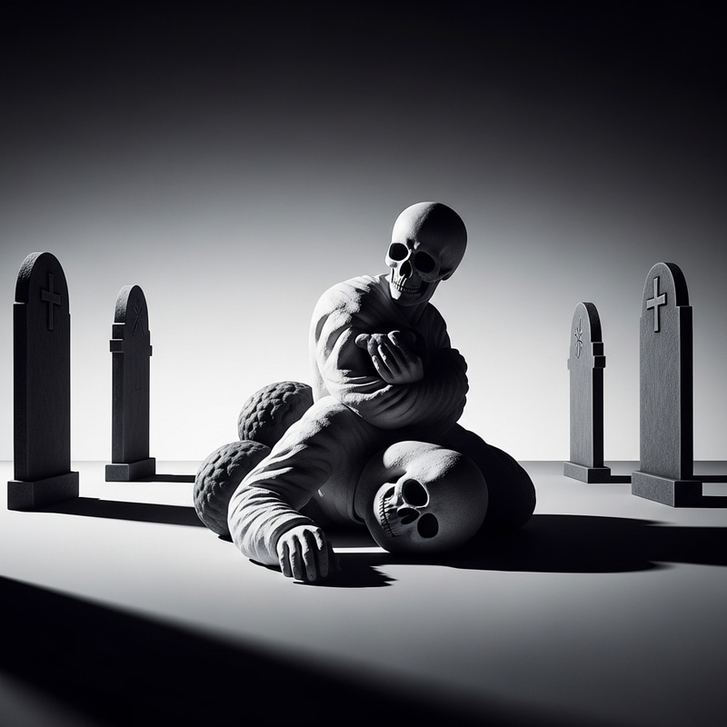 Ethereal Shadows: Surrealistic Death Art in Monochrome Tone Ethereal Shadows: Surrealistic Death Art in Monochrome Tone