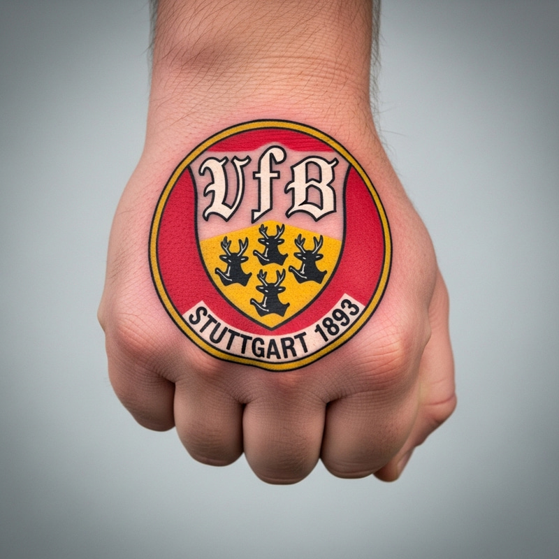 VfB Stuttgart Tattoo Design with Antlered Deer Logo
