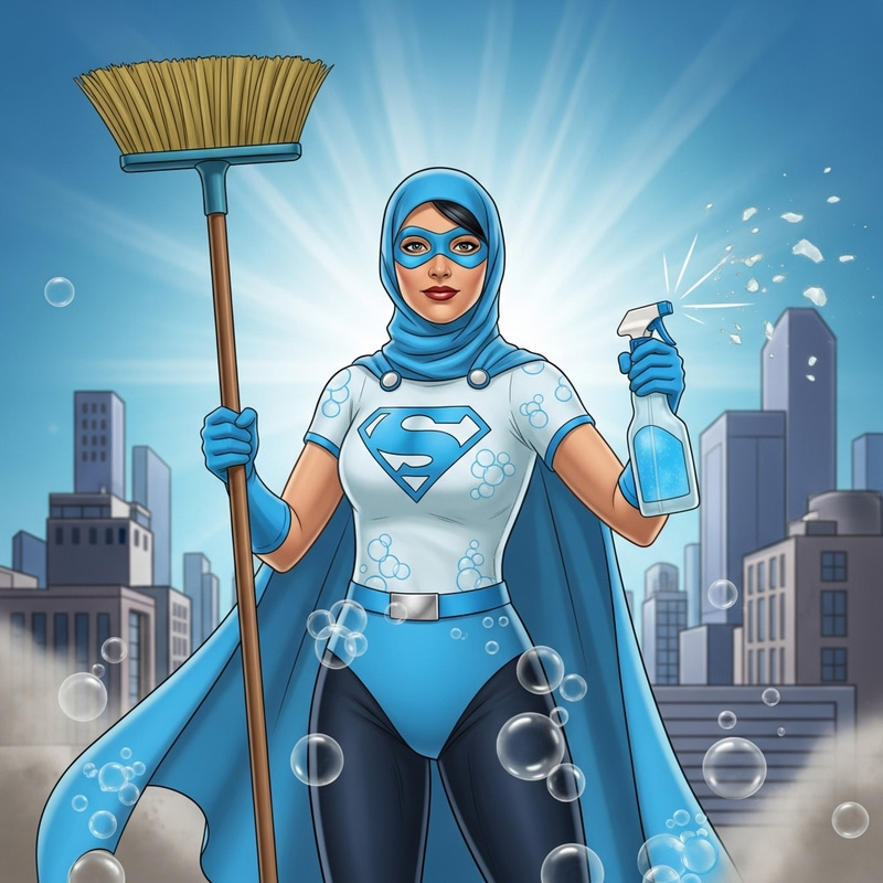 Cleaning Superhero | Ultimate Cleanliness Symbol Cleaning Superhero | Ultimate Cleanliness Symbol