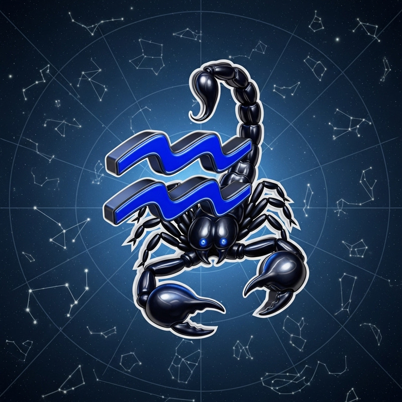 Realistic Aquarius Zodiac Symbol: Scorpion Design Realistic Aquarius Zodiac Symbol: Scorpion Design