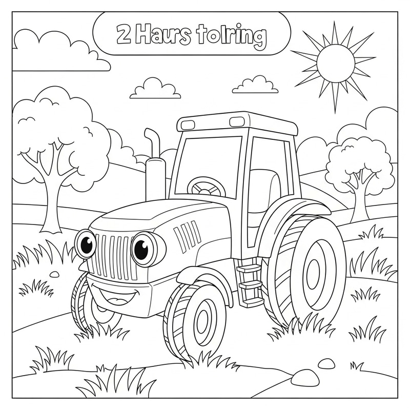Tractor Coloring for 2-Year-Olds