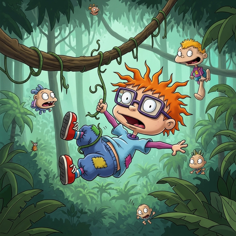 Thrilling Chuckie Finster Jungle Adventure | Funny Wedgie Scene Thrilling Chuckie Finster Jungle Adventure | Funny Wedgie Scene