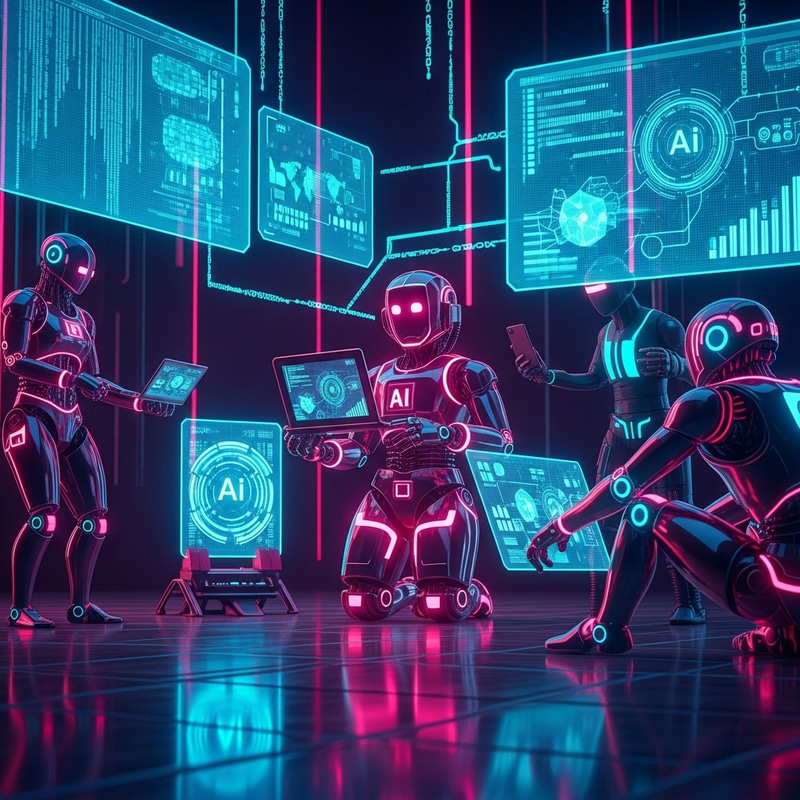 Dynamic AI Illustration | Futuristic Technology Visuals