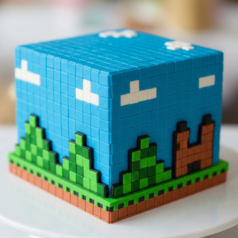 Pixel Cake: Pixel Graphics Cake Design Pixel Cake: Pixel Graphics Cake Design