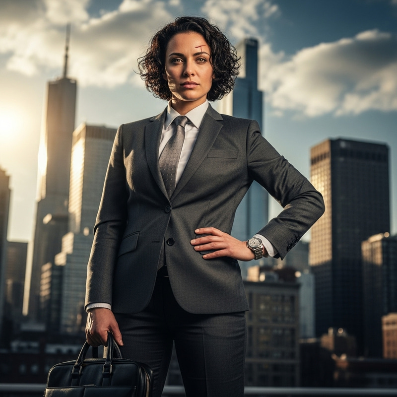 Powerful Woman Standing Confidently | Professional Business Attire Powerful Woman Standing Confidently | Professional Business Attire