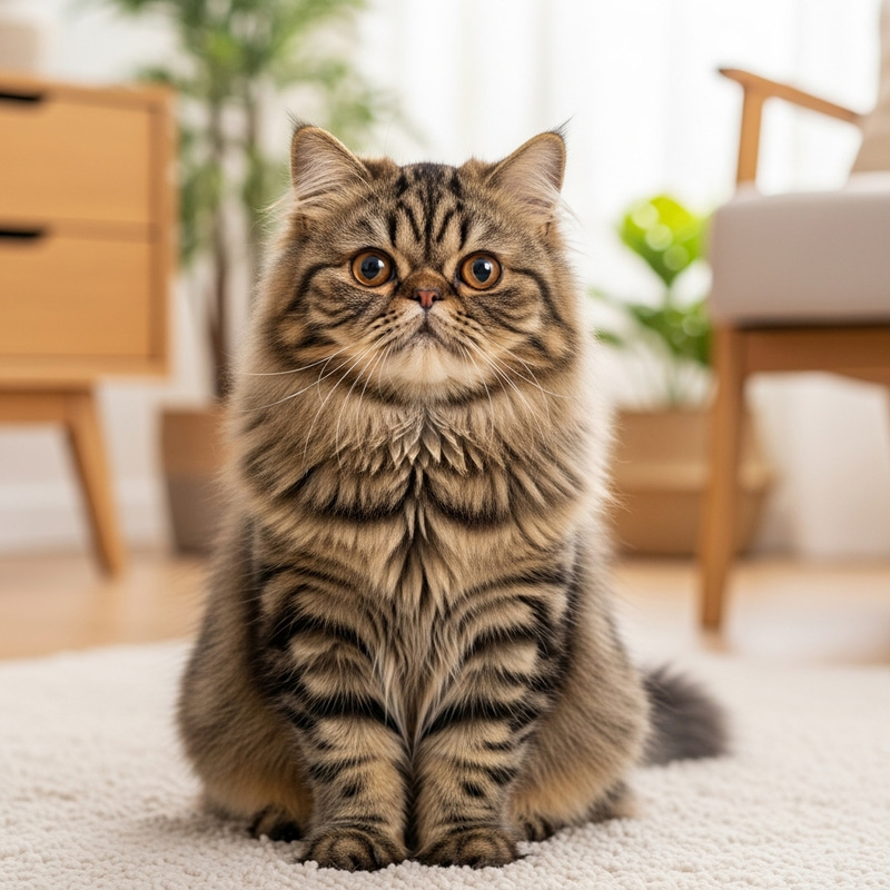 Brown Striped Persian Cat - Beautiful Feline