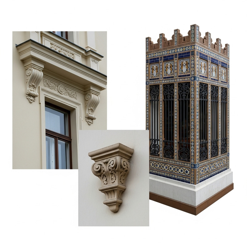 Geometric Architectural Design Inspired by Otto Wagner