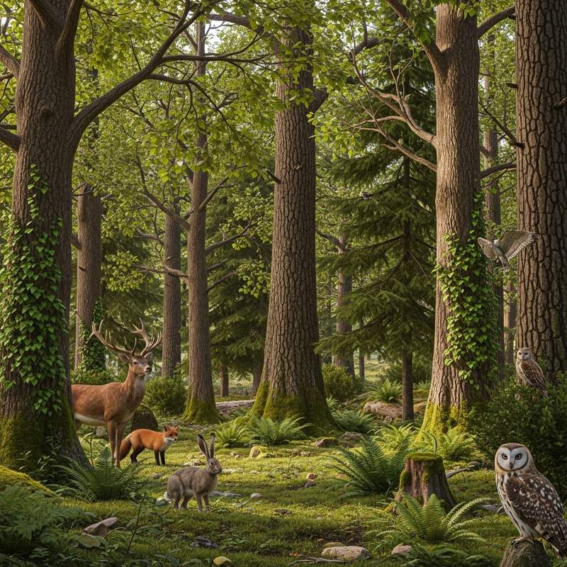 Wild Animals in Tranduil Forest - Ancient Trees, Nature Beauty Wild Animals in Tranduil Forest - Ancient Trees, Nature Beauty