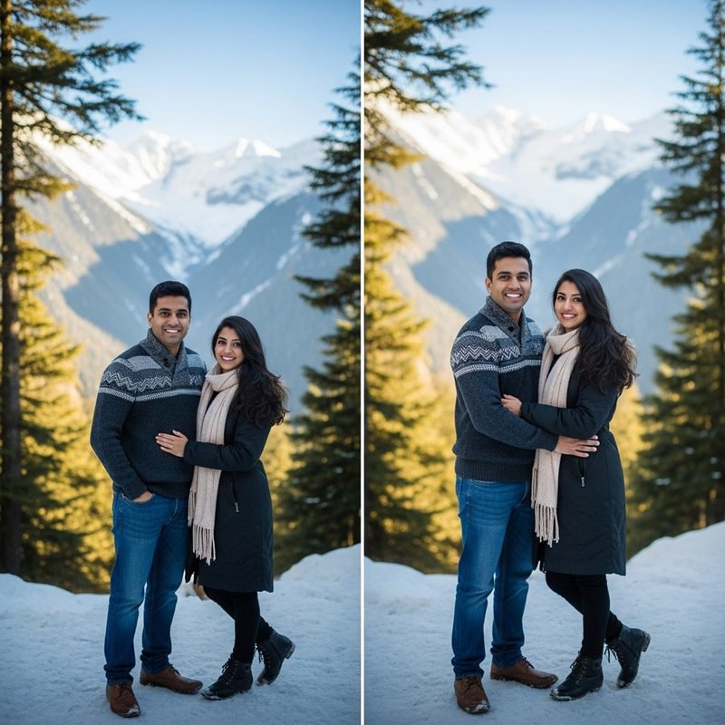 Stunning Couple Portrait Shoot in Manali Stunning Couple Portrait Shoot in Manali