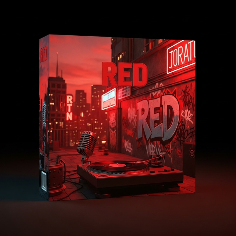 Alternative Red Rap Album Cover Art | 3D Cinematic Design Alternative Red Rap Album Cover Art | 3D Cinematic Design