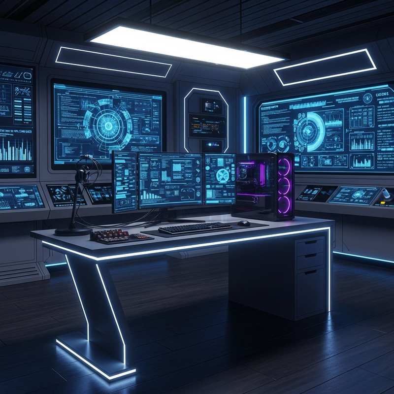 Futuristic Computer Room Interior Design Ideas