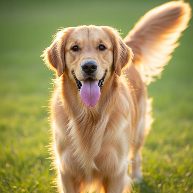 Adorable Golden Retriever Basking in Sunlight Adorable Golden Retriever Basking in Sunlight