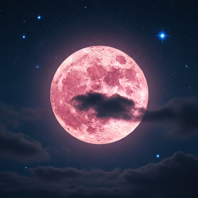 Pink Moon - Enigmatic Pink Lunar Display
