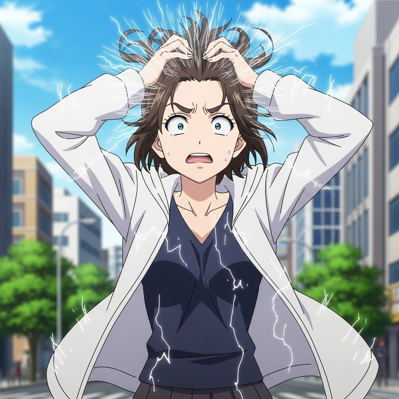 Anime Girl Electrocution Reaction | Surprised Anime Artwork Anime Girl Electrocution Reaction | Surprised Anime Artwork