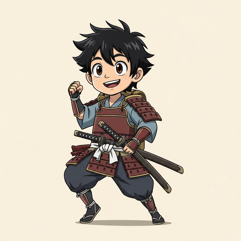 Yamato: Cheerful Young Samurai Boy Character Design Yamato: Cheerful Young Samurai Boy Character Design