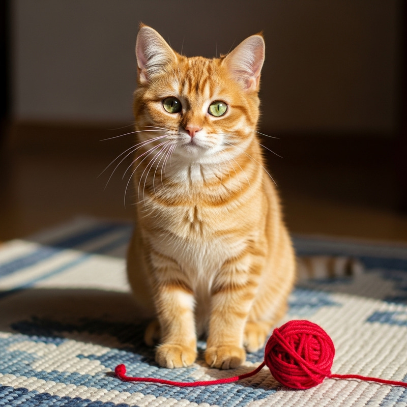 Texture-Rich Yellow Cat with Sparkling Green Eyes Texture-Rich Yellow Cat with Sparkling Green Eyes