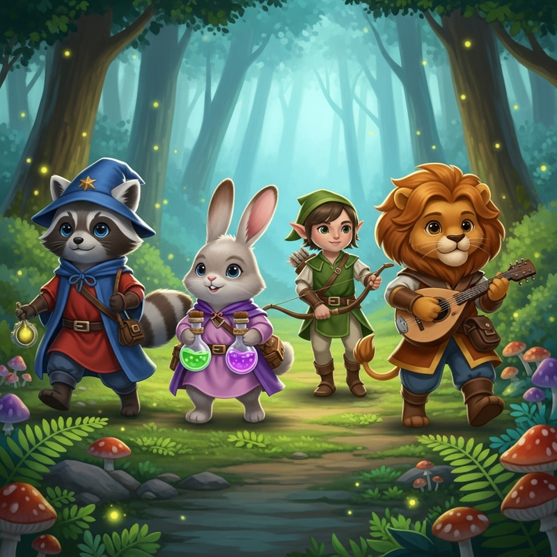 Enchanted Forest Adventures: Raccoon Wizard, Rabbit Cleric & More Enchanted Forest Adventures: Raccoon Wizard, Rabbit Cleric & More