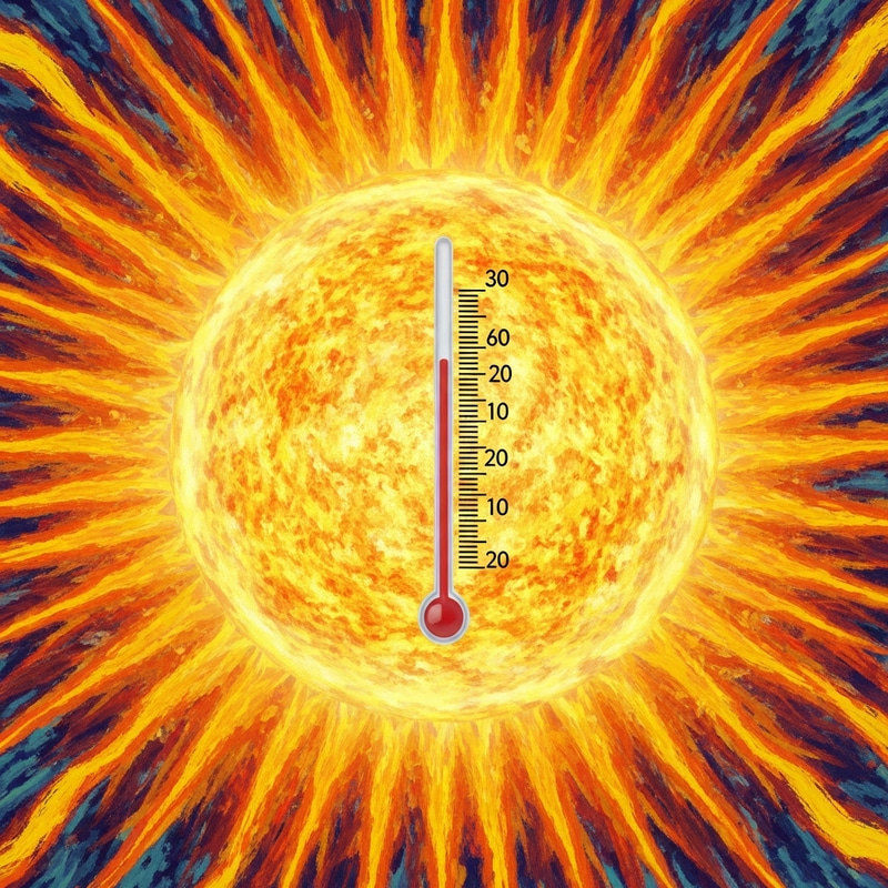 Intense Sun with Thermometer | Bold Abstract Digital Art Intense Sun with Thermometer | Bold Abstract Digital Art
