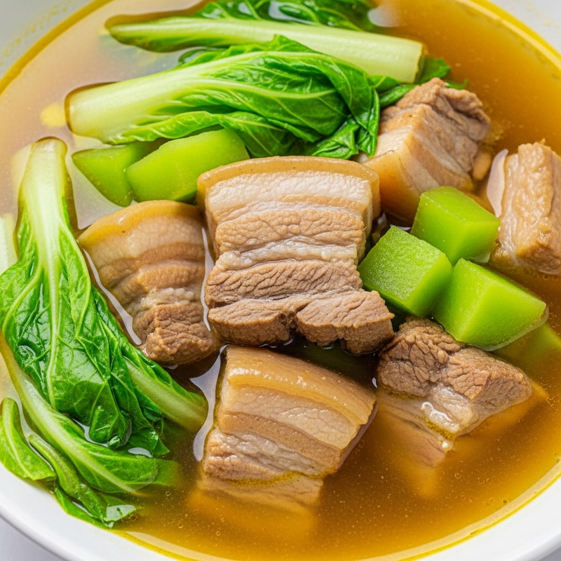 Pork Lauya Soup: Filipino Delight with Ginger & Pork Belly Pork Lauya Soup: Filipino Delight with Ginger & Pork Belly