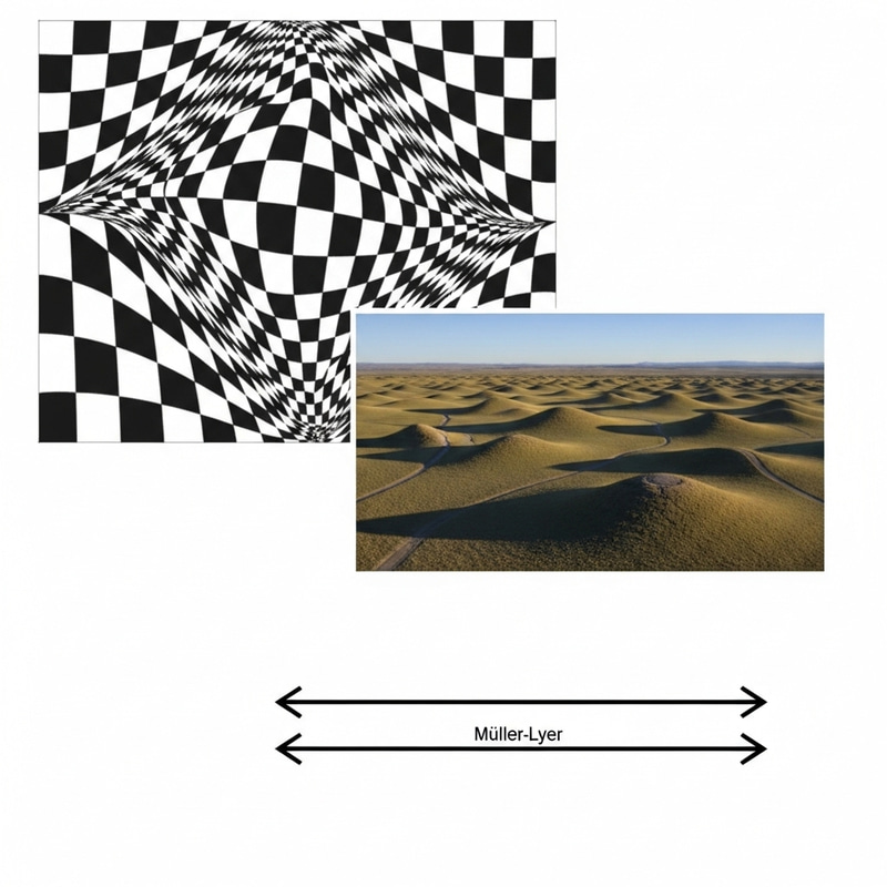 Fascinating Optical Illusions: 2D Patterns, Shaded Landscapes, and Visual Tricks