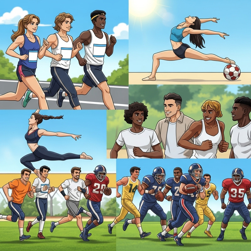 Energetic Sports Illustration: Beauty and Life Energetic Sports Illustration: Beauty and Life