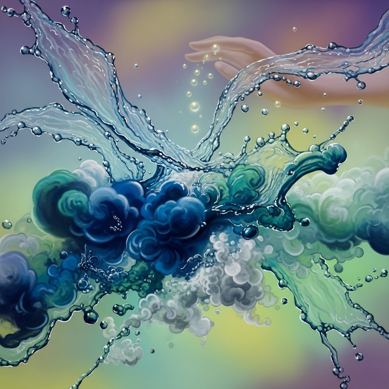 Ephemeral Nature: Abstract Water Painting Ephemeral Nature: Abstract Water Painting