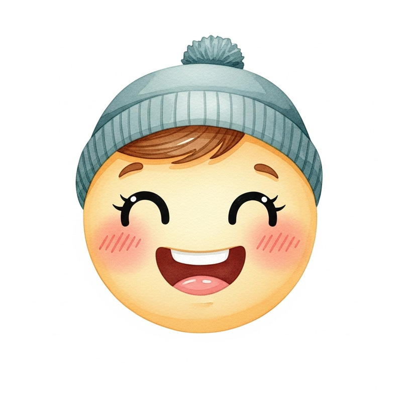 Joyful Happy Face Watercolor Painting Joyful Happy Face Watercolor Painting