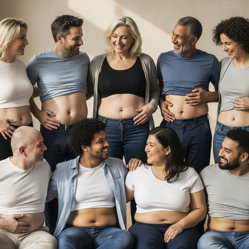 Inclusive Abdominal Stretch Marks Showcase | Diverse Participants