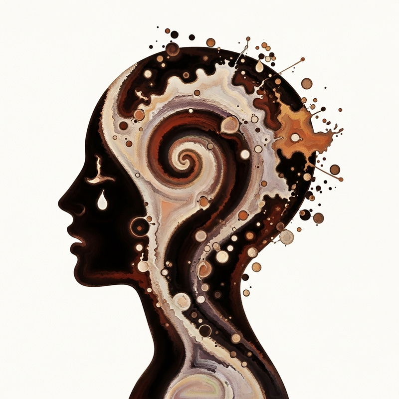 Abstract Human Emotion: Dynamic Swirl of Colors in Expressionism