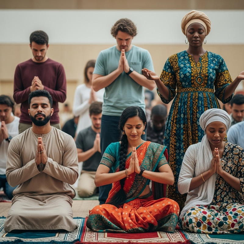 Diverse Group Prayer: Unity in Faith & Spirituality Diverse Group Prayer: Unity in Faith & Spirituality