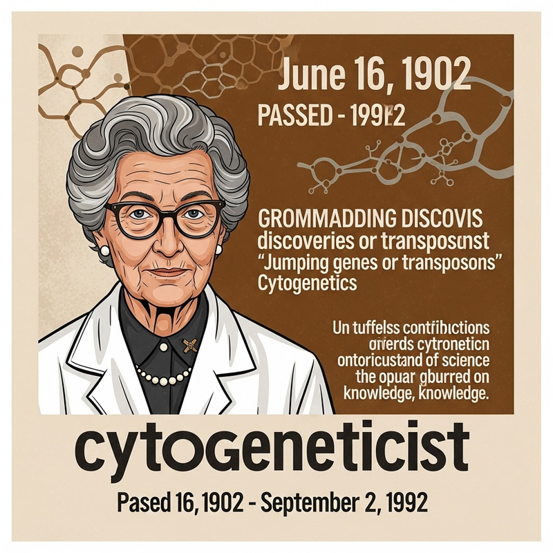 Celebrating the Legacy of Barbara McClintock: Pioneer in Cytogenetics Celebrating the Legacy of Barbara McClintock: Pioneer in Cytogenetics