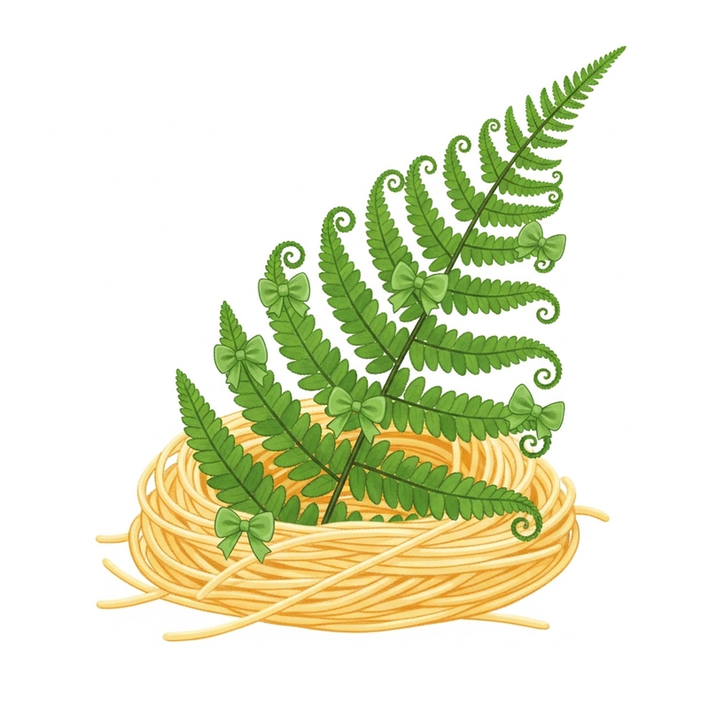 Playful Spaghetti & Fern Avatar for User 'fiyonkmakarna' Playful Spaghetti & Fern Avatar for User 'fiyonkmakarna'
