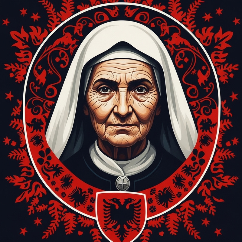 Spirit of Compassion: Artistic Portrait of Albanian Spirit of Compassion: Artistic Portrait of Albanian