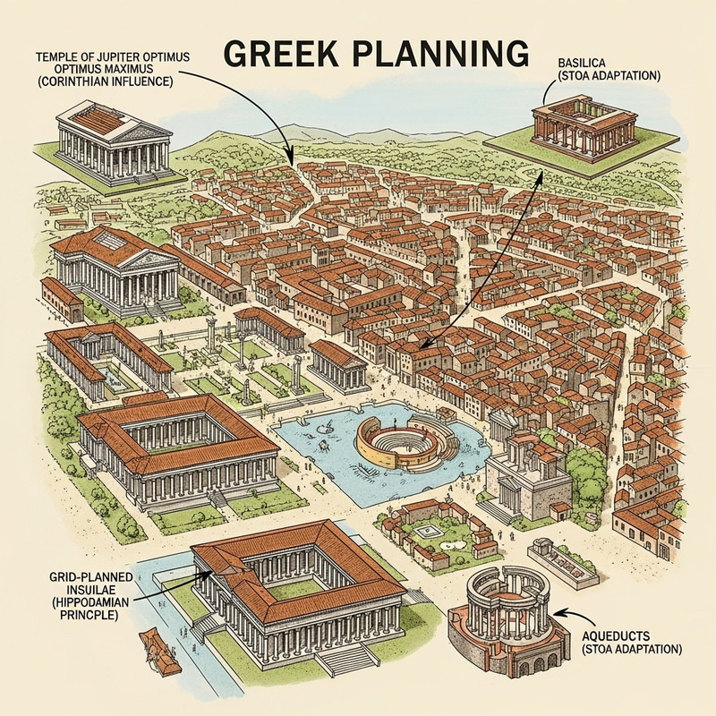 Greek Influence on Roman Urban Planning: Essential for Rome's Development Greek Influence on Roman Urban Planning: Essential for Rome's Development